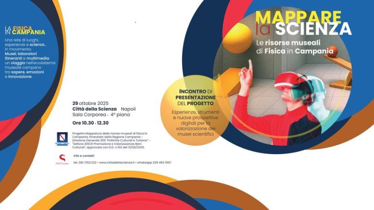 Locandina di presentazione del progetto "Mappare la scienza"